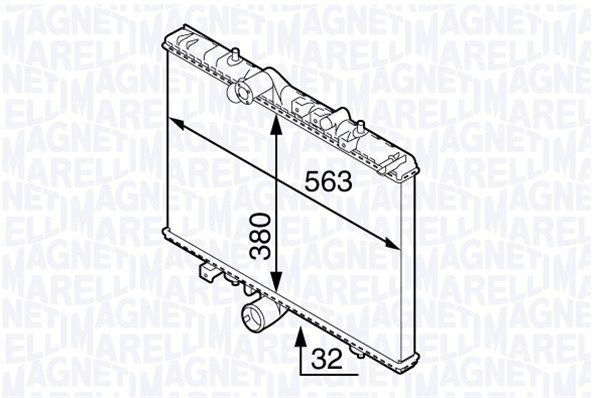 MAGNETI MARELLI radiatorius, variklio aušinimas 350213138300